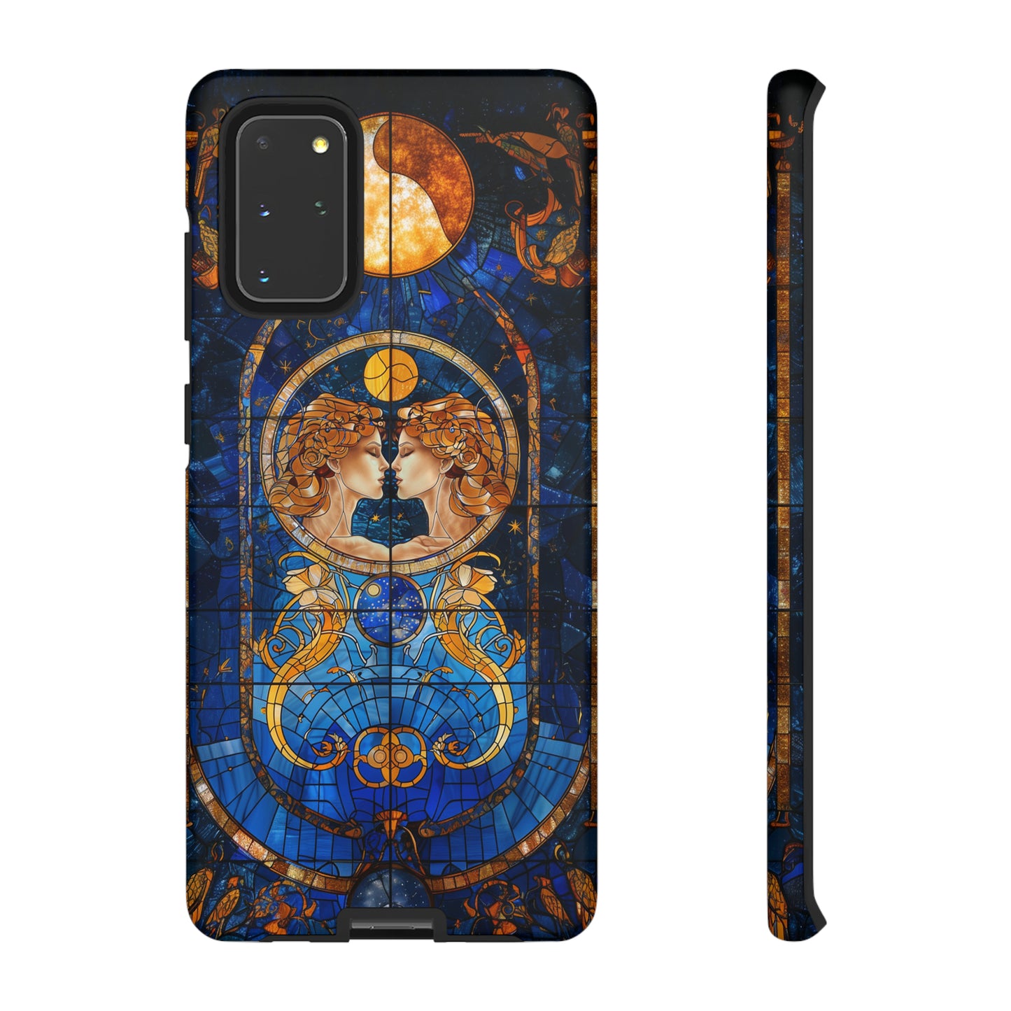 Gemini Astrology Stained Glass Phone Case