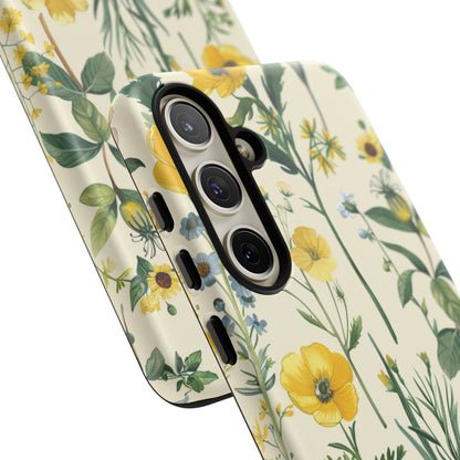 Floral Sage Yellow Wildflower Phone Case