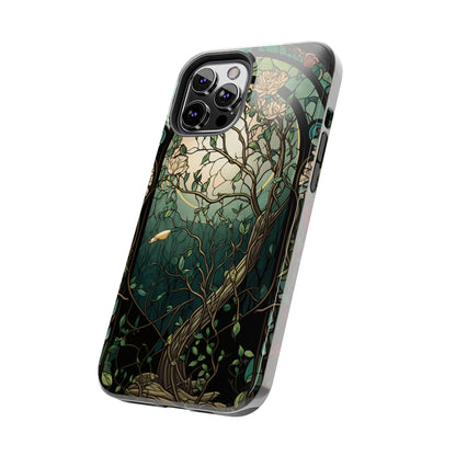 Retro Radiance: Stained Glass Floral Phone Case | Vintage Aesthetic for iPhone Models