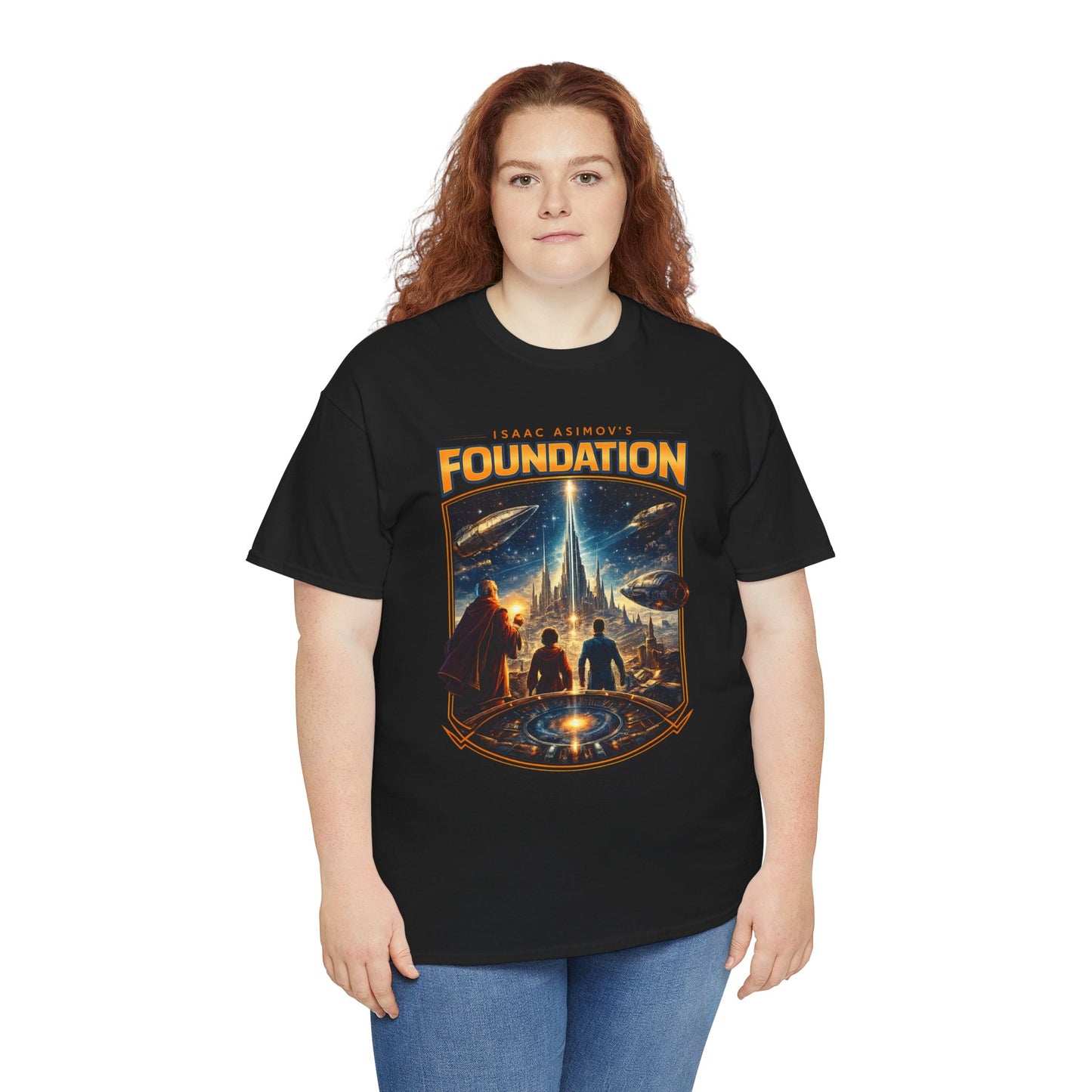 classic sci fi literature graphic tee galactic empire theme