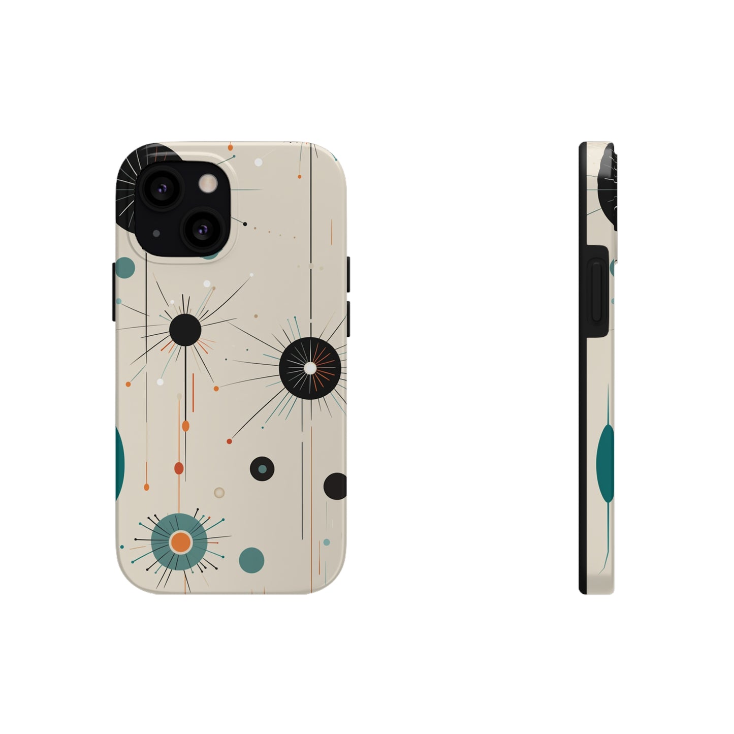 Mid-Century Atomic Age Tough iPhone Case | Retro Phone Cover