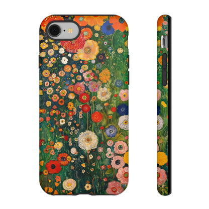 Gustav Klimt Style Flower Garden Painting Phone Case