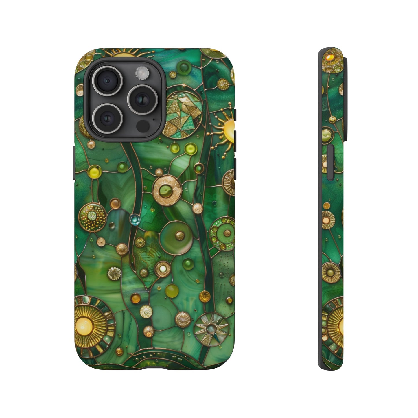 Green Celestial Stained Glass Mosaic Phone Case