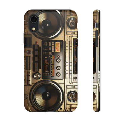 Urban Beats: Boombox Hip Hop Music Pixel Phone Case | Retro Rhythms for iPhone 15 Models