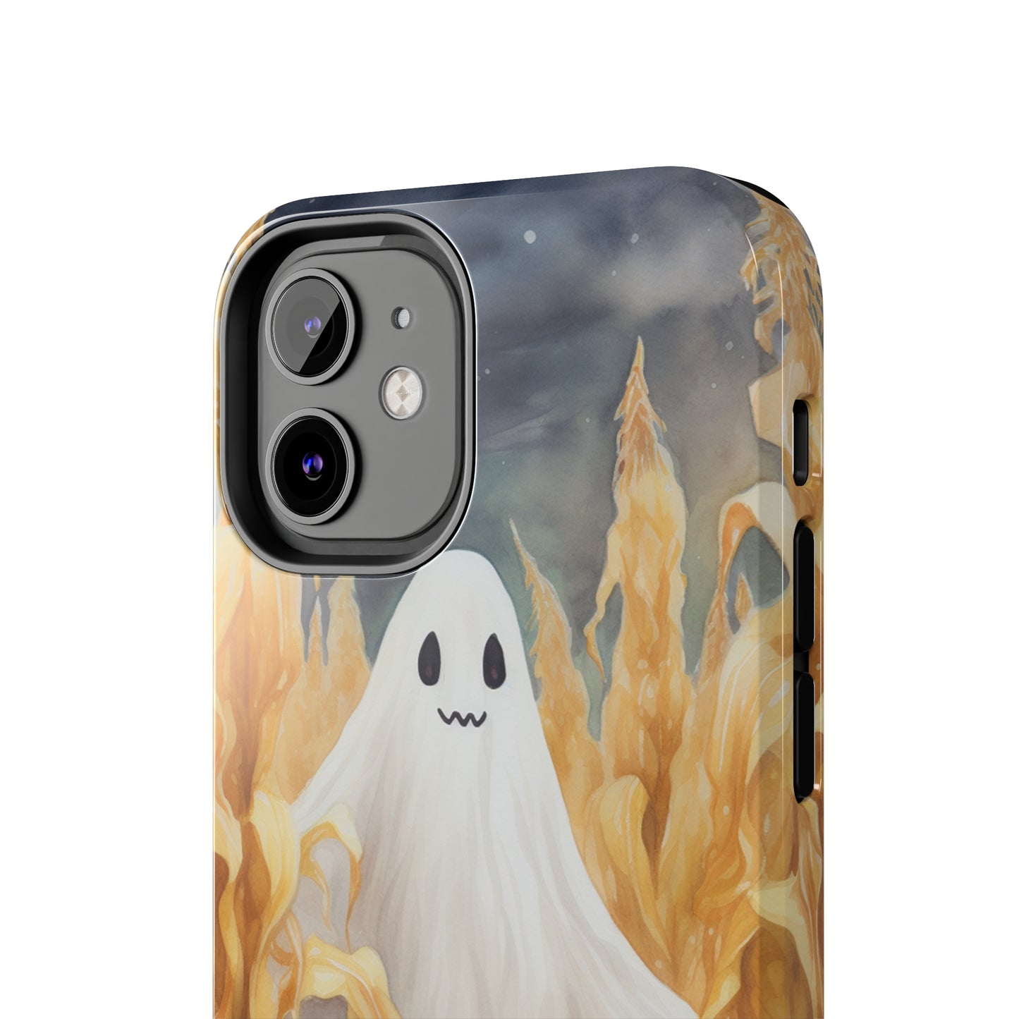 Ghost of Halloween Fall Pumpkins iPhone Case | Embrace the Spooky Autumn Vibes