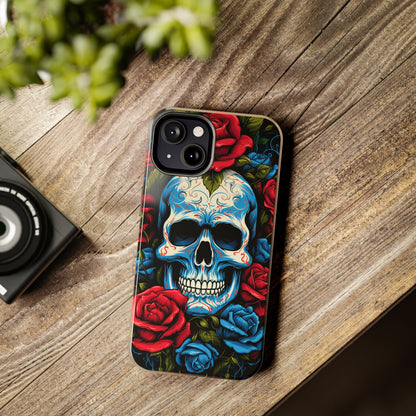 Skull and Roses iPhone Case | Edgy Elegance and Timeless Beauty