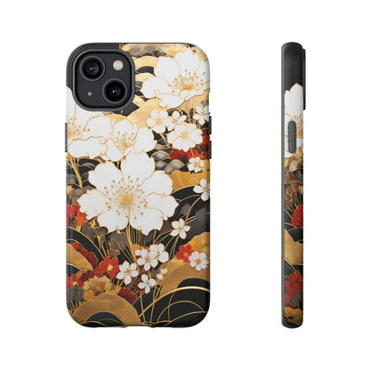 Chiyogami Floral Tough iPhone Case Galaxy S23 S22 S21 S20 Plus Ultra | Iphone 14 13 12 11 8 Pro Max Mini | Pixel 7 6 Pro 5 | Japanese Boho