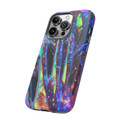 Marbled opalescent Holographic Print Phone Case