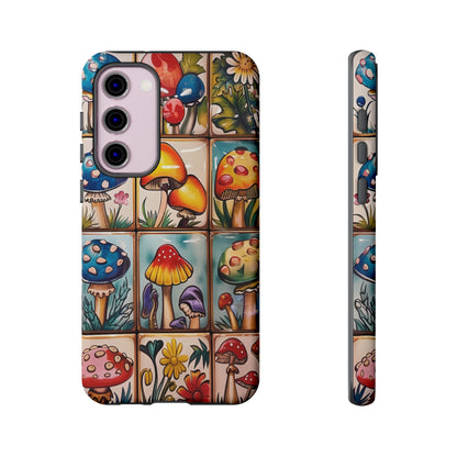 Trippy Magic Mushroom Tile  Abstract Art Phone Case