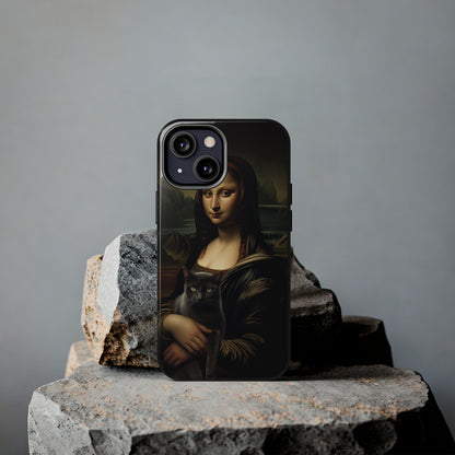 Mona Lisa with Cat iPhone Case | Art Phone Cases