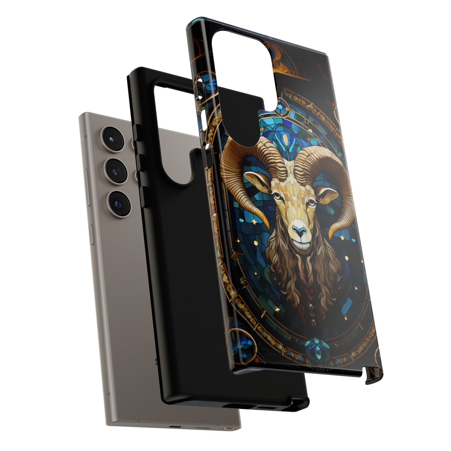 Aries Astrology Stained Glass Design Phone Case