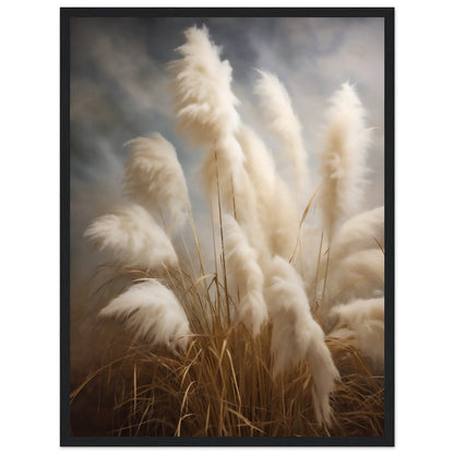 The Grass is Blowing in the Wind Wooden Framed Poster - Captivating Wall Art