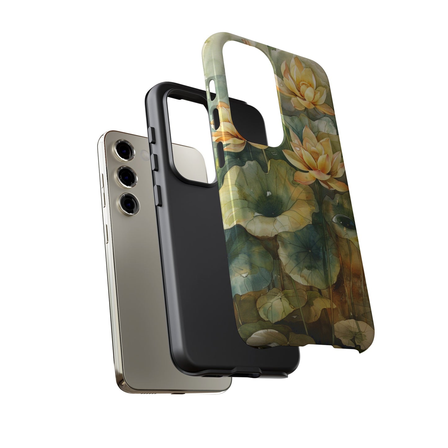 Zen Lotus Watercolor Painting iPhone 15 Case