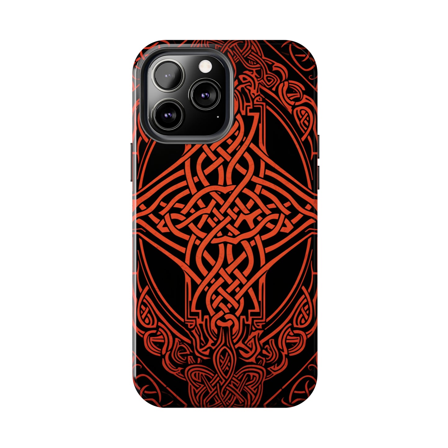 Eternal Weave iPhone Case, Red Celtic Tribal Knots | Timeless Symbolism iPhone Case for Models 11 through 14 Pro Max