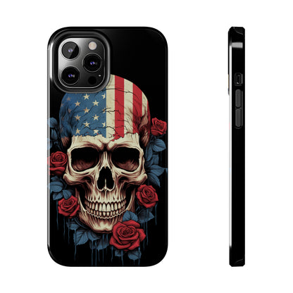 American Pride with an Edgy Spin: Skull USA Flag iPhone Case – Modern Protection Meets Patriotic Design