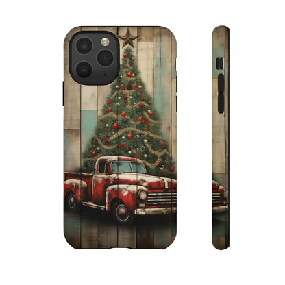 Classic Red Pickup Truck Christmas Phone Case