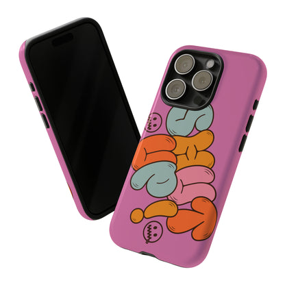 Shut Up Phone Case | Warm Retro Psychedelic Colors | For iPhone, Pixel, Samsung