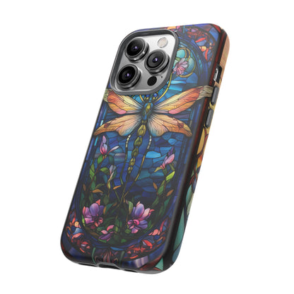 Art Nouveau Stained Glass Dragonfly Phone Case