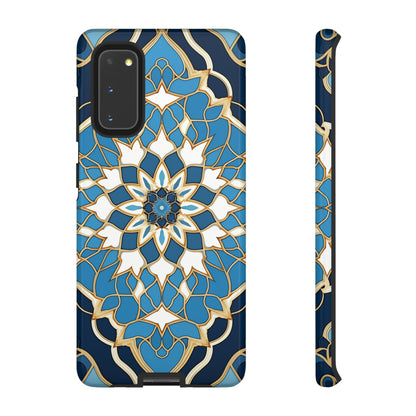 Blue and gold Pixel case