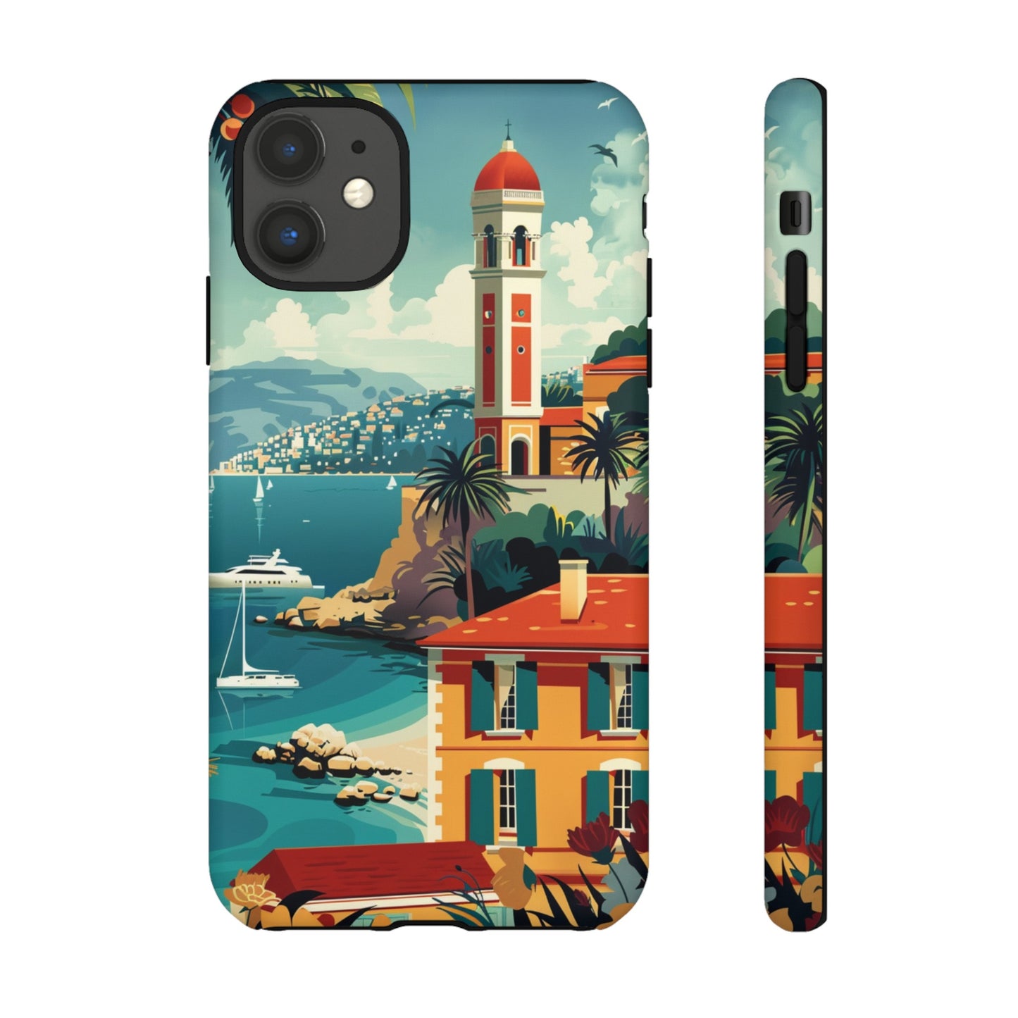 Midcentury French Riviera Landscape Painting Phone Case