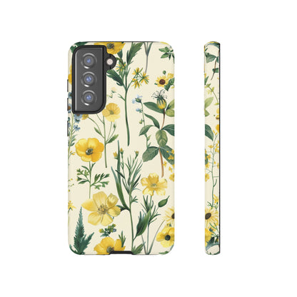 Floral Sage Yellow Wildflower Phone Case