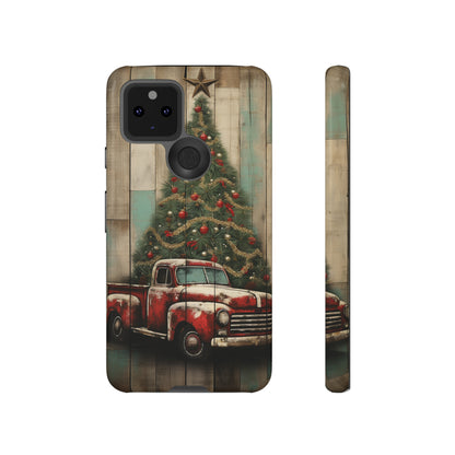 Classic Red Pickup Truck Christmas Phone Case