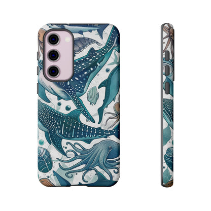 Undersea World Shark, Turtle, Manta Ray Phone Case