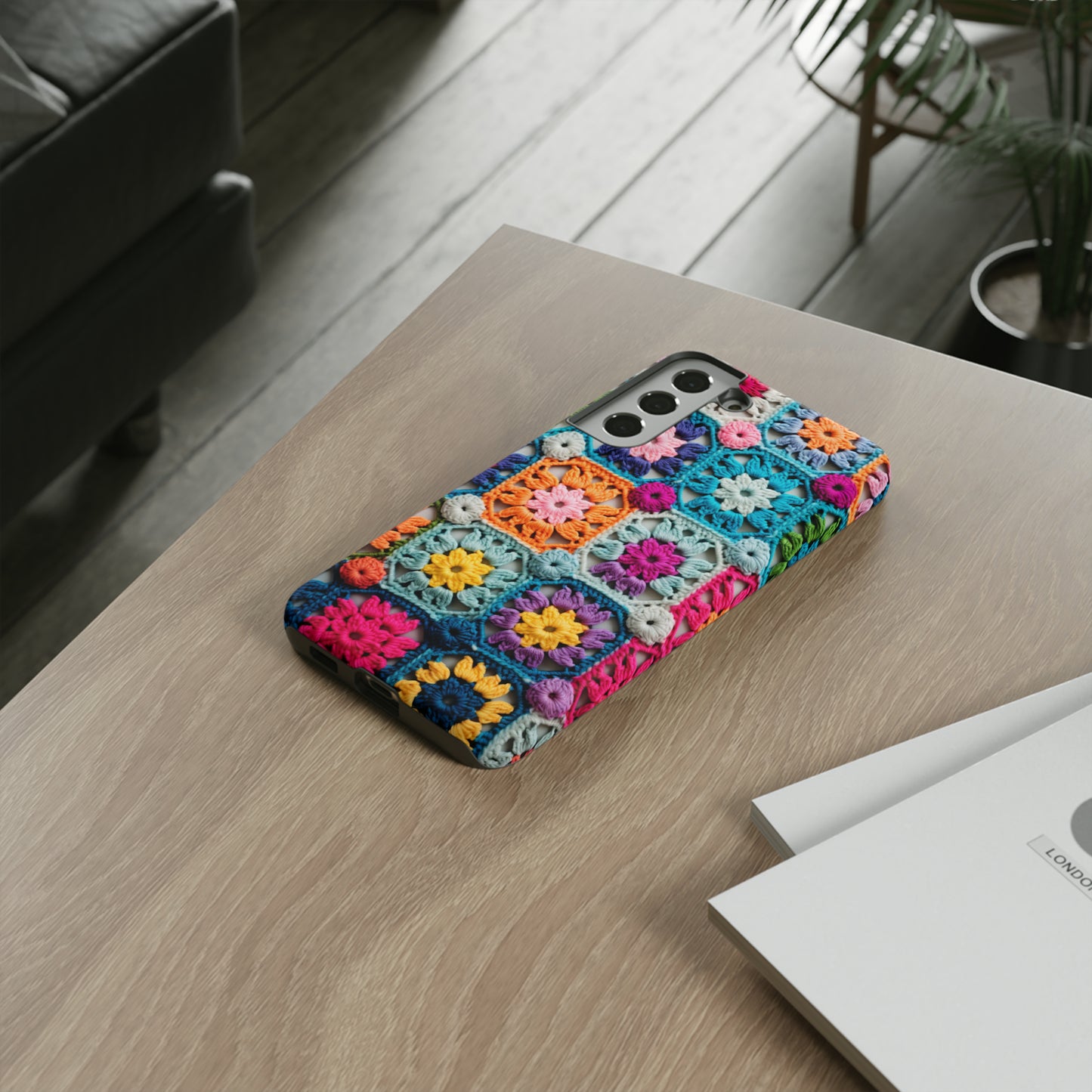 Vintage Crochet Blanket Look Phone Case