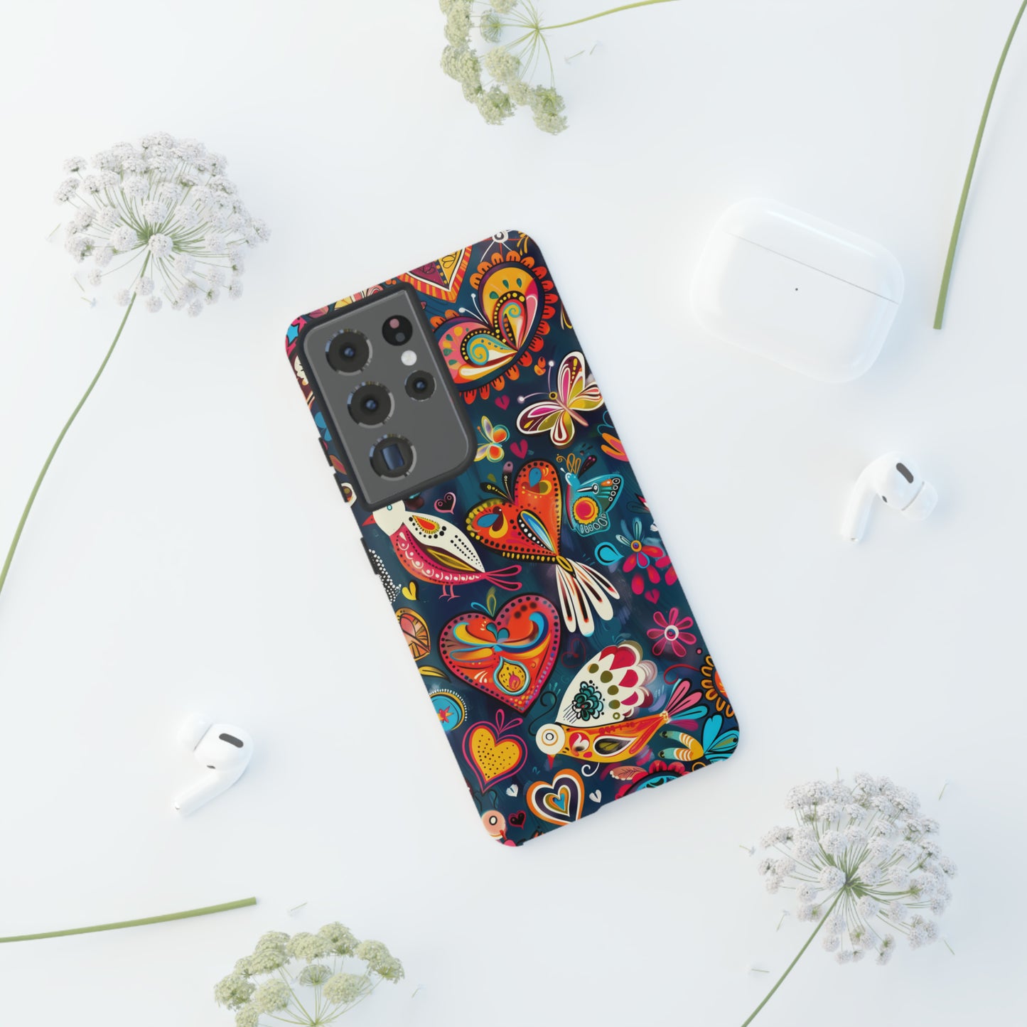 Bright Colorful Mexican Style Mural Painting Phone Case