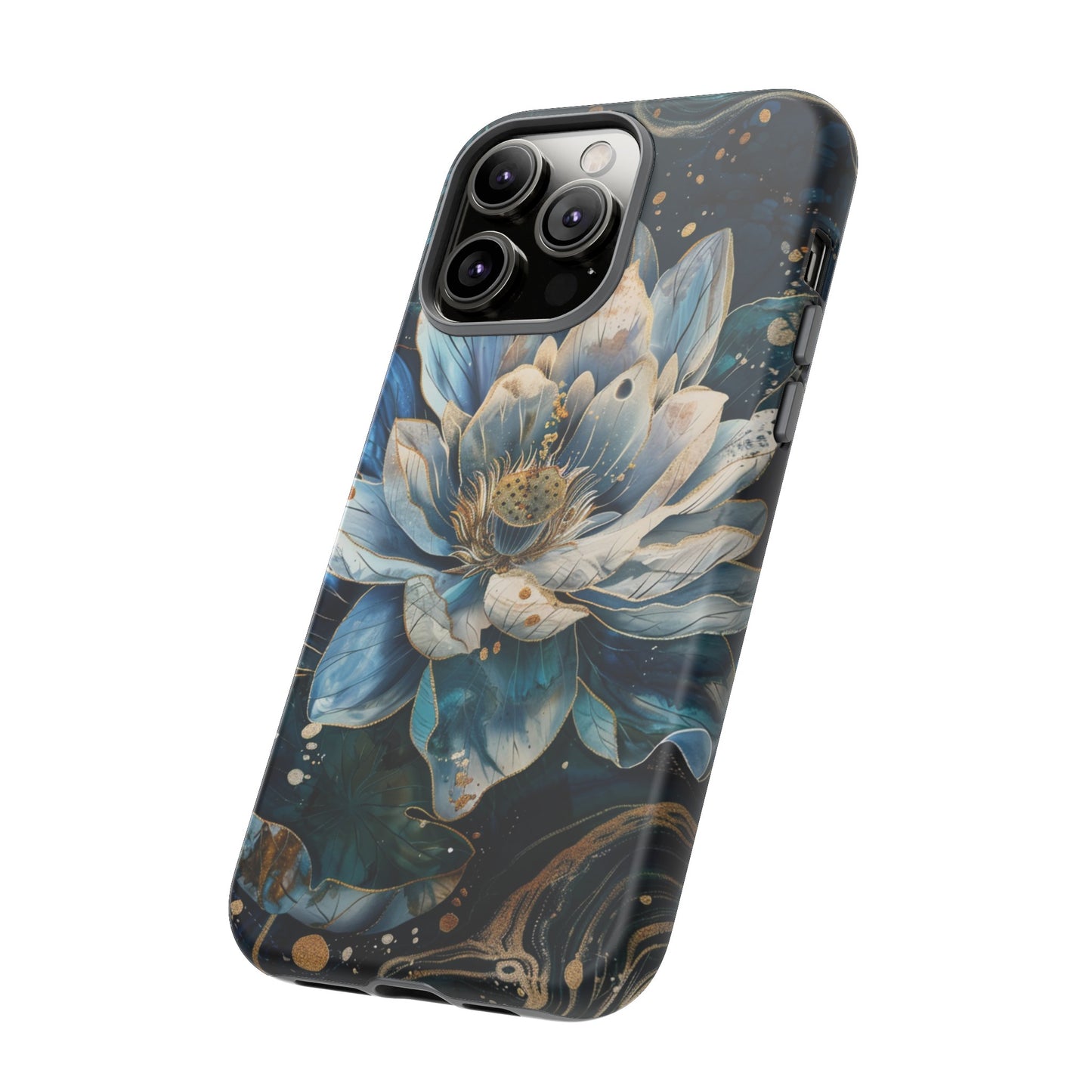 Zen Stained Glass Lotus Floral Design Phone Case