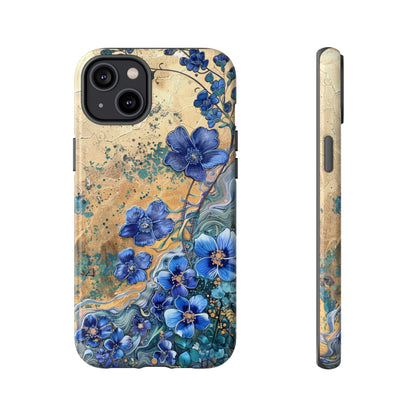 Forget Me Nots Vintage Color Splash Floral Design Phone Case