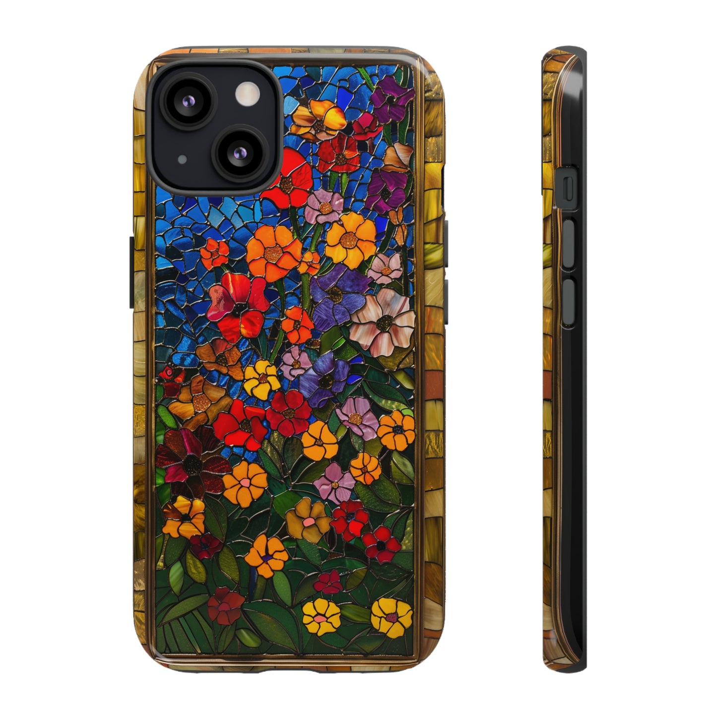 Gustav Klimt Style Flower Garden Painting Phone Case for iPhone 15, 14, Pro Max, 13, 12 & Samsung Galaxy S23, S22, S21, Google Pixel