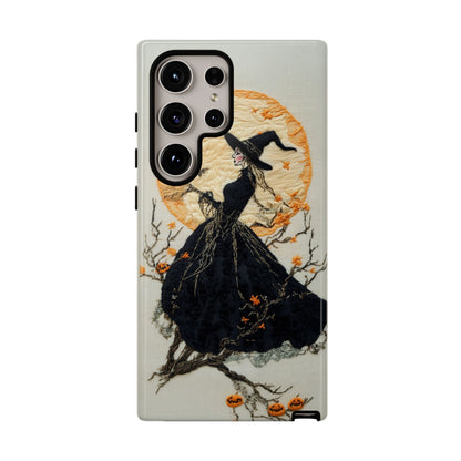 Halloween Witch Autumn iPhone Case, Embroidered Style