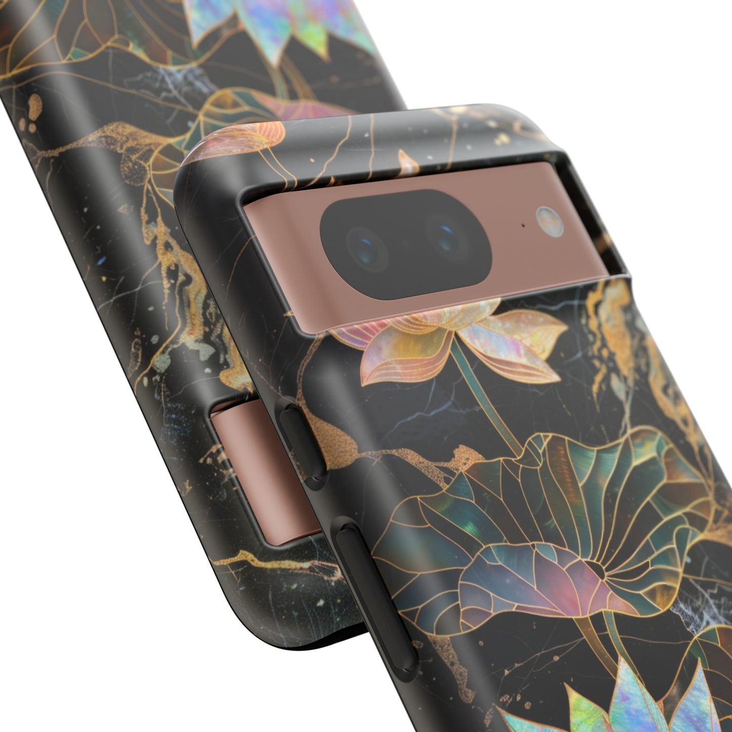 Zen Stained Glass Lotus Floral Design Phone Case