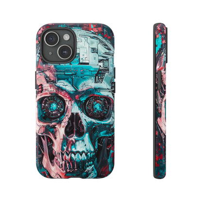 Cyberpunk Skull Robot Phone Case for iPhone 15 case