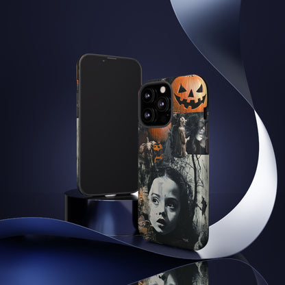 Vintage Halloween Collage Wednesday Goth Style Jackolantern Spooky Phone Cover