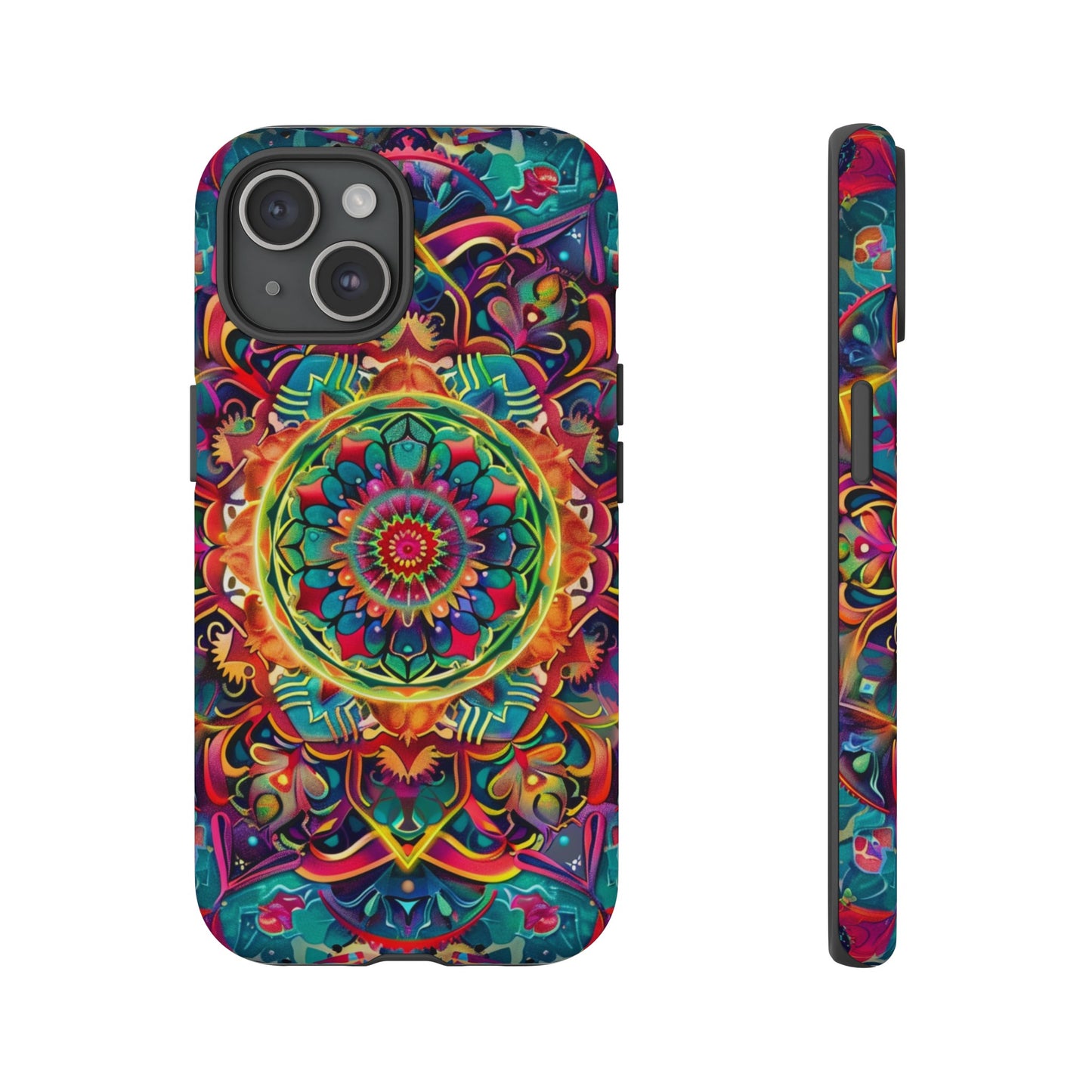 Cosmic Stained Glass Mandala Phone Case