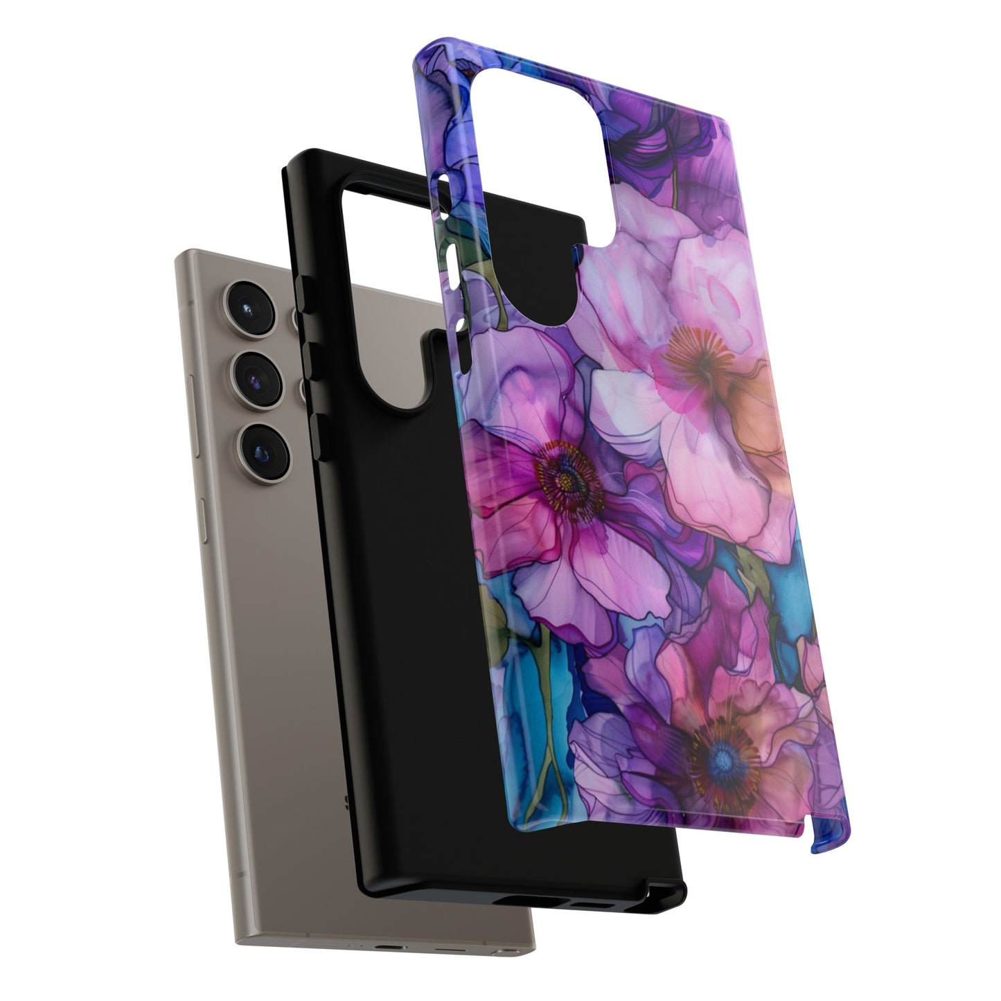 Purple Flower Stained Glass Phone Case