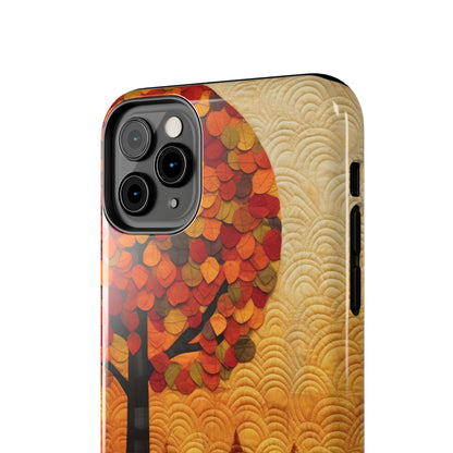 Autumn iPhone 15 Case, Forest Embroidered Style Phone Case | Cottagecore Fairytale Design | iPhone & Samsung | Boho Retro Vibe