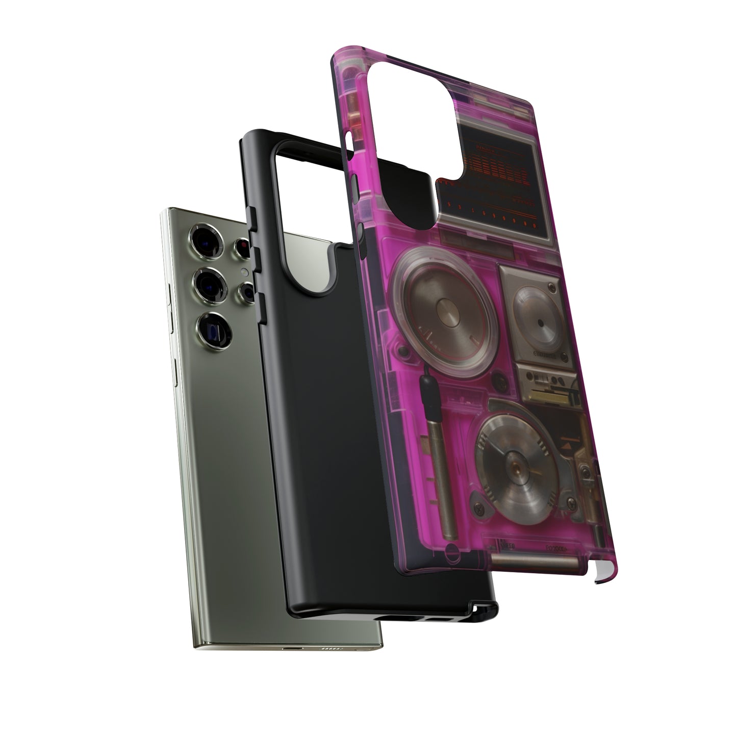 Cyberpunk Techno Gadget Walkman: Retro-Futuristic Premium Tough Phone Case | Iconic Style for iPhone, Samsung Galaxy, and Google Pixel