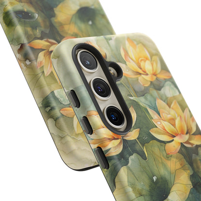 Zen Lotus Watercolor Painting iPhone 15 Case