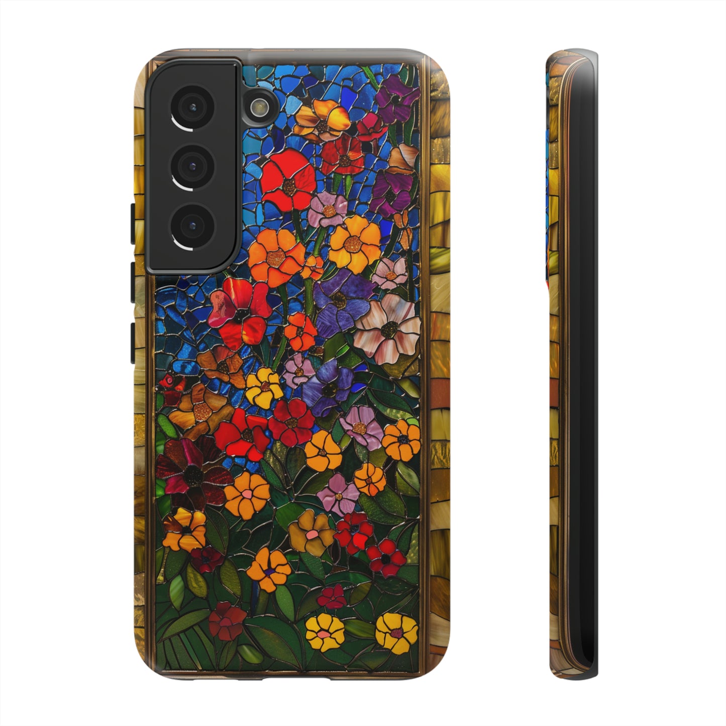 Gustav Klimt Style Flower Garden Painting Phone Case for iPhone 15, 14, Pro Max, 13, 12 & Samsung Galaxy S23, S22, S21, Google Pixel