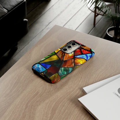 Color Explosion Abstract Stained Glass Phone Case