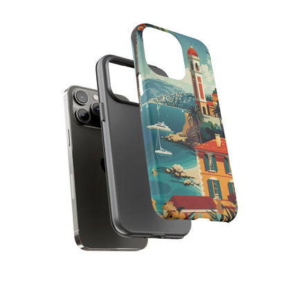 Midcentury French Riviera Landscape Painting Phone Case