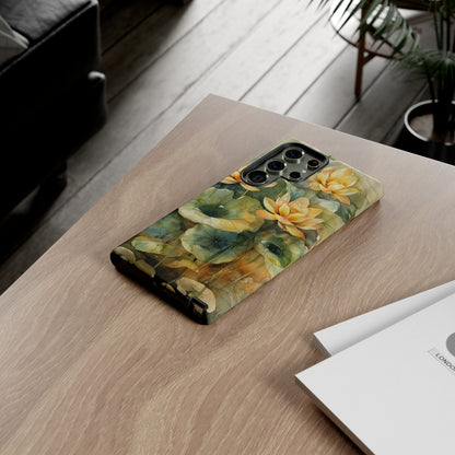 Zen Lotus Watercolor Painting iPhone 15 Case