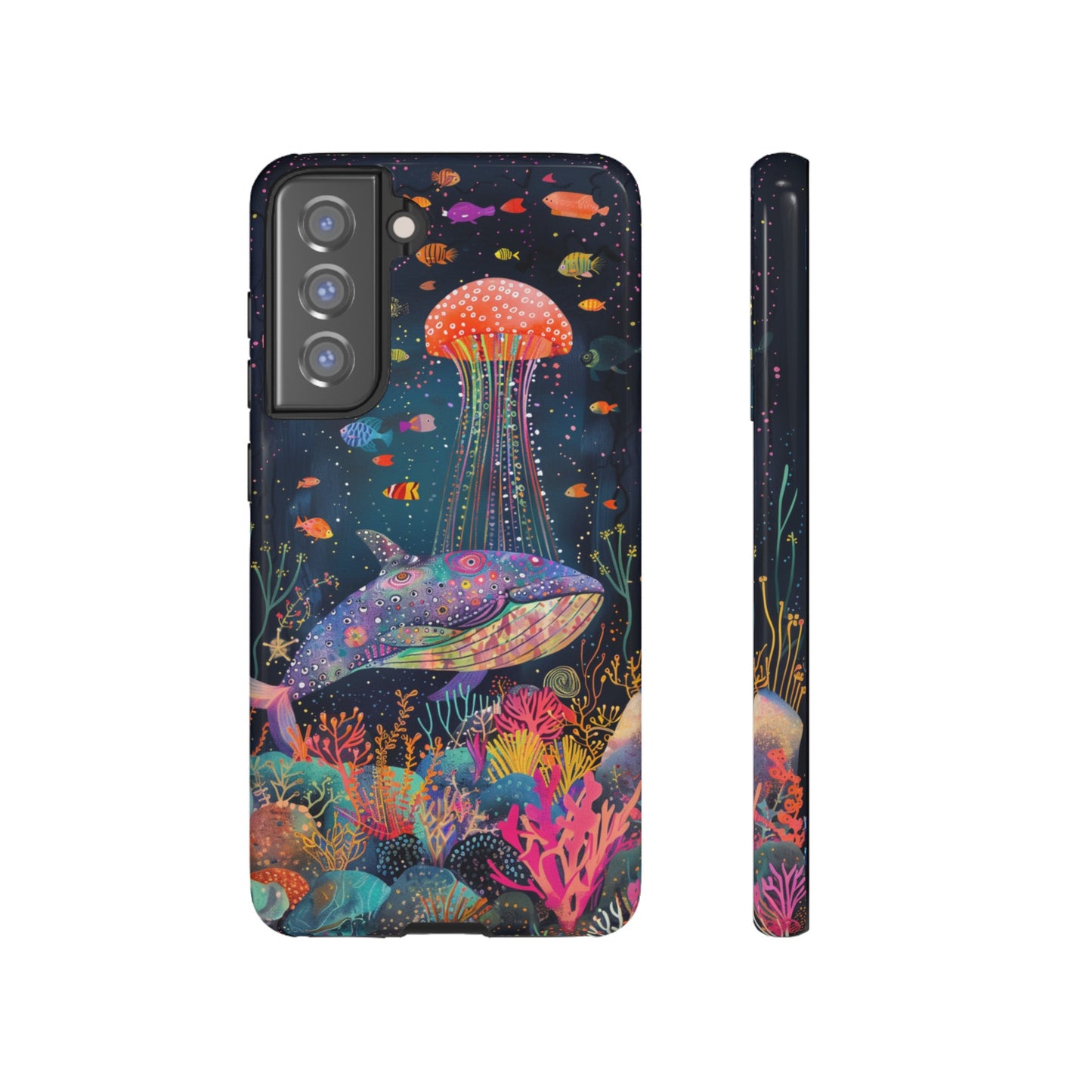 Whale Shark, Turtle, Jellyfish Phone Case