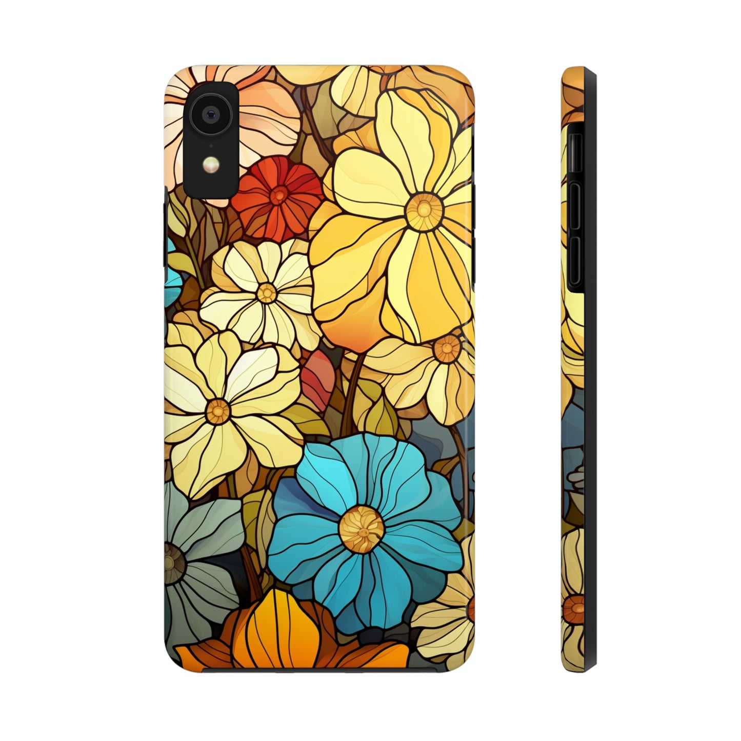 Kaleidoscopic Elegance: Stained Glass Vintage Floral iPhone Case – Timeless Beauty Illuminated