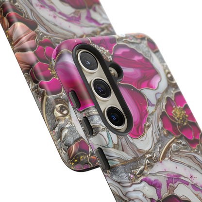 Stained Glass Magenta Floral Paisley Explosion Phone Case