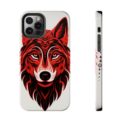 Mystic Echoes: Native American Tribal Wolf Tough Case for iPhone 8