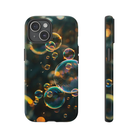 Blowing bubbles design phone case for iPhone 15